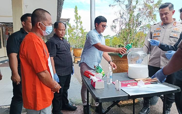Polres Gunung Mas Musnahkan Puluhan Gram Sabu