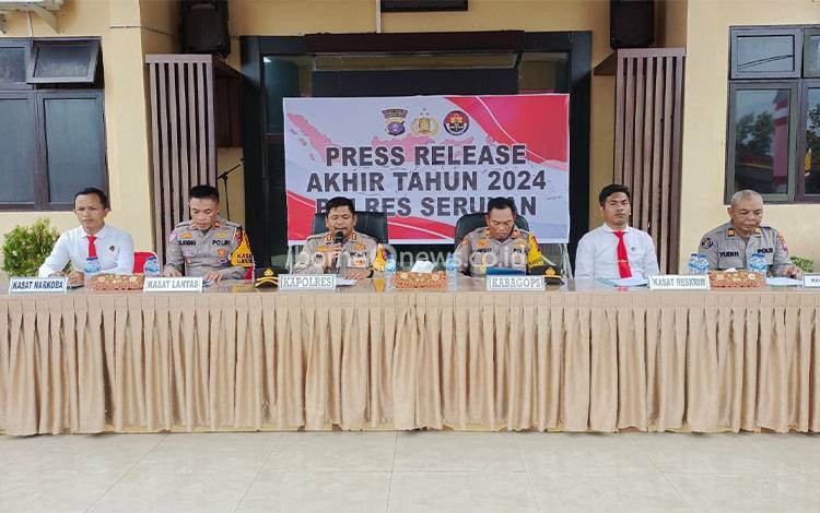 Press Release Akhir Tahun, Kapolres Seruyan Beberkan Sejumlah Tindak Pidana Menonjol