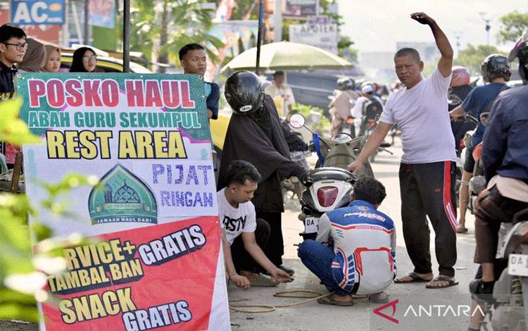 Komunitas Bengkel Banjar Servis Gratis Kendaraan Jamaah Haul Guru Sekumpul