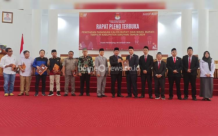 KPU Tetapkan Ahmad Selanorwanda-Supian Sebagai Bupati-Wakil Bupati Seruyan Terpilih