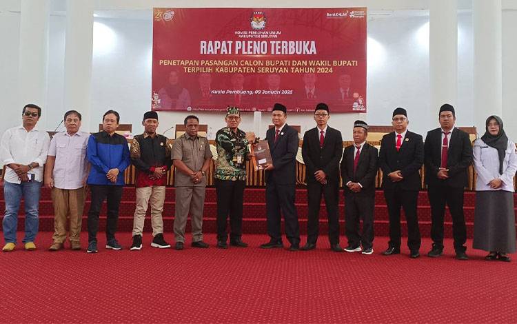 Pj Sekda Seruyan Hadiri Rapat Pleno Penetapan Pasangan Bupati dan Wakil Bupati Terpilih