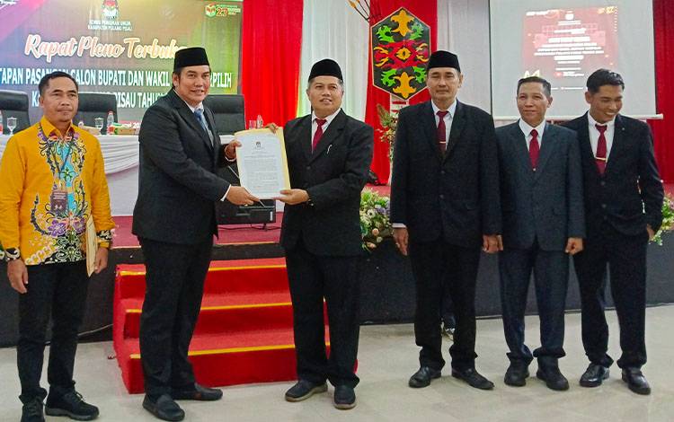 KPU Pulang Pisau Tetapkan Paslon Bupati-Wakil Bupati Terpilih