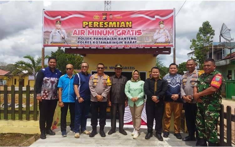 Kapolres Kobar Resmikan Depo Air Minum Gratis di Polsek Pangkalan Banteng
