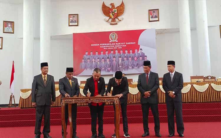DPRD Seruyan Tetapkan Ahmad Selanorwanda dan Supian sebagai Bupati dan Wakil Bupati Terpilih