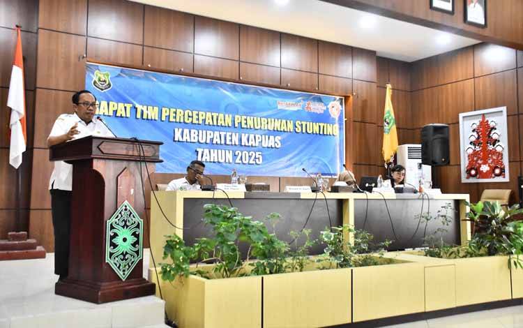 Suasana saat Rapat Tim Percepatan Penurunan Stunting Kabupaten Kapuas awali 2025. (FOTO: IST)