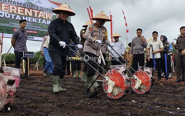 Kapolres Kotim Berharap Program Tanam Jagung Pada Kwartal Pertama Capai Sepertiga dari Target
