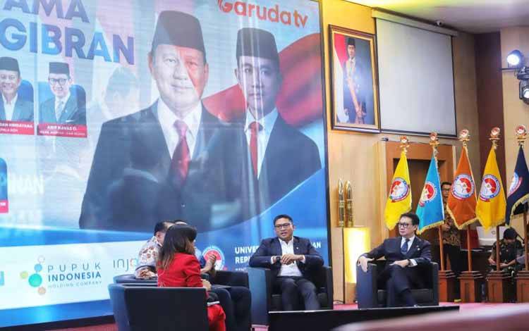 Wakil Menteri Pertanian (Wmaentan) Sudaryono dalam acara Event Special 3 Bulan Prabowo-Gibran di kampus Universitas Pertahanan, Bogor, Jawa Barat, Jumat (24/1/2025). ANTARA/HO-Humas Kementan