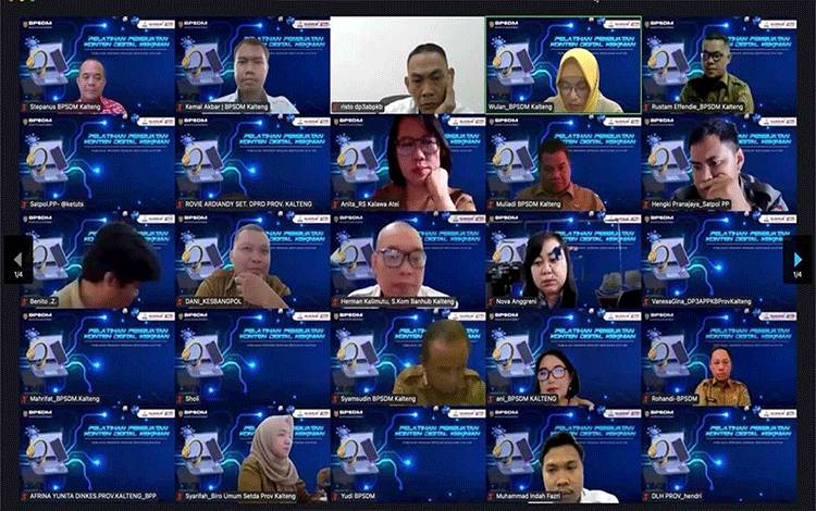 Antusiasme peserta saat pembelajaran konten digital. (FOTO:BPSDM KALTENG)