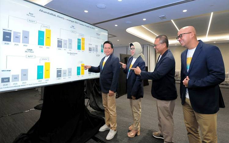 Pemaparan konferensi pers PT Bank Syariah Indonesia Tbk (BSI) di Jakarta, Kamis (6/2/2025). (ANTARA/HO-BSI)