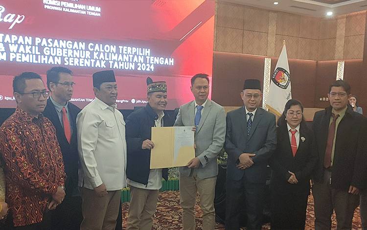 Agustiar-Edy Ditetapkan KPU Sebagai Calon Gubernur dan Wakil Gubernur Kalteng Terpilih