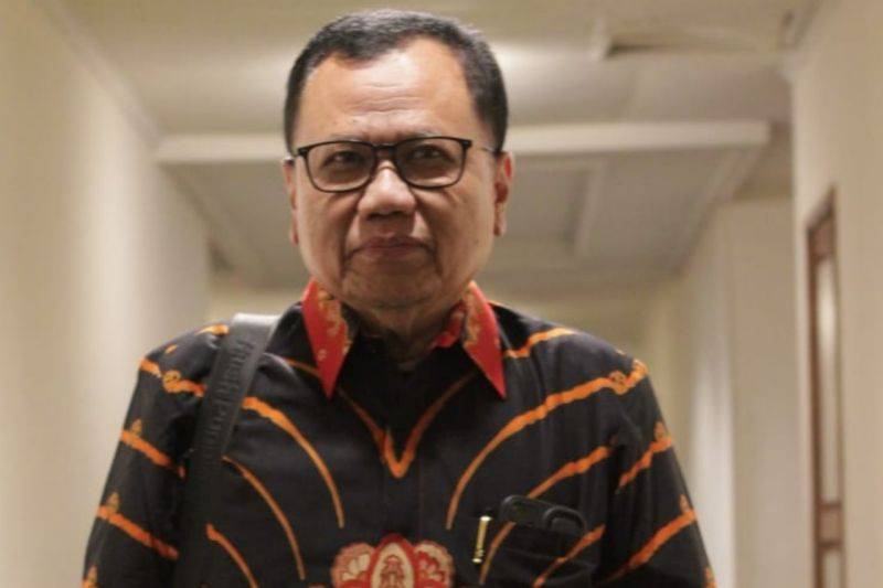 Ketua DK PWI Sasongko Tedjo saat rakornas DK PWI pusat dan provinsi seluruh Indonesia dalam rangkaian acara Hari Pers Nasional di Pekanbaru, Riau. (ANTARA/HO-DK PWI)