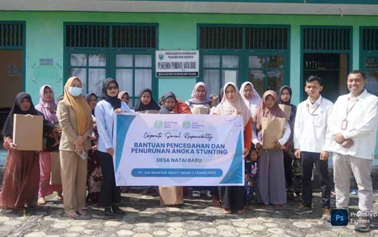 PT Kalimantan Sawit Abadi Dukung Pencegahan dan Penurunan Angka Stunting di Desa Natai Baru