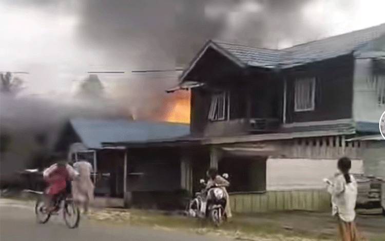 Rumah ASN di Dahian Tunggal Katingan Hangus Terbakar