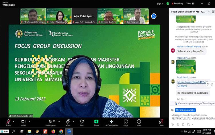 Prodi PSL SPs USU Gelar FGD Revisi Visi Misi dan Restrukturisasi Kurikulum