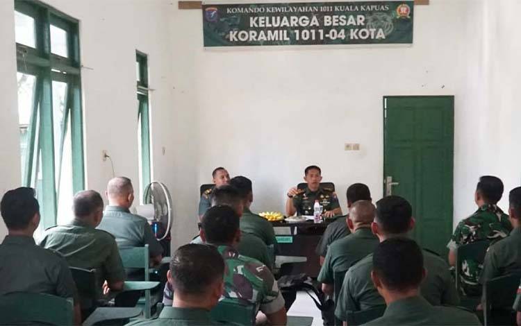 Dandim Kapuas Kunjungan Kerja Perdana ke Koramil Selat