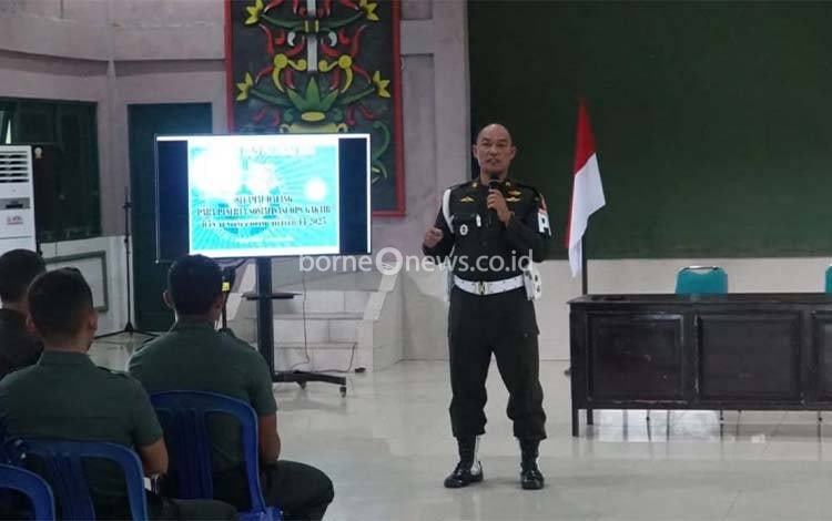 Anggota Kodim 1011 Kapuas Terima Sosialisasi Ops Gaktib dan Yustisi 2025