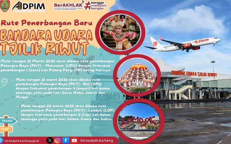 Kalteng Buka Rute Penerbangan ke Makassar, Bali, dan Lombok