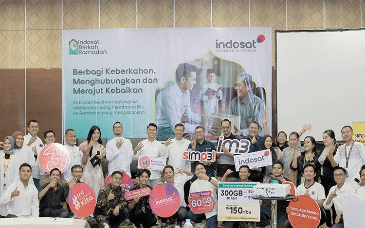 Buka Bersama Indosat bersama awak media di Palangka Raya pada Rabu, 5 Maret 2025.(FOTO: Istimewa)