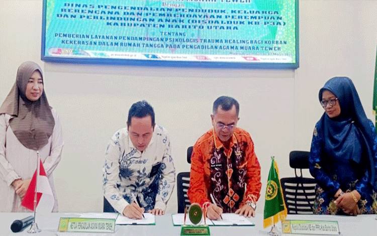 PA Muara Teweh dan Disdalduk KBP3A Barito Utara Tandatangani MoU