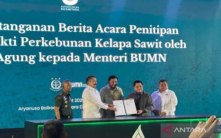 Kementerian BUMN Menerima 221 Ribu Hektare Lahan Sawit Sitaan