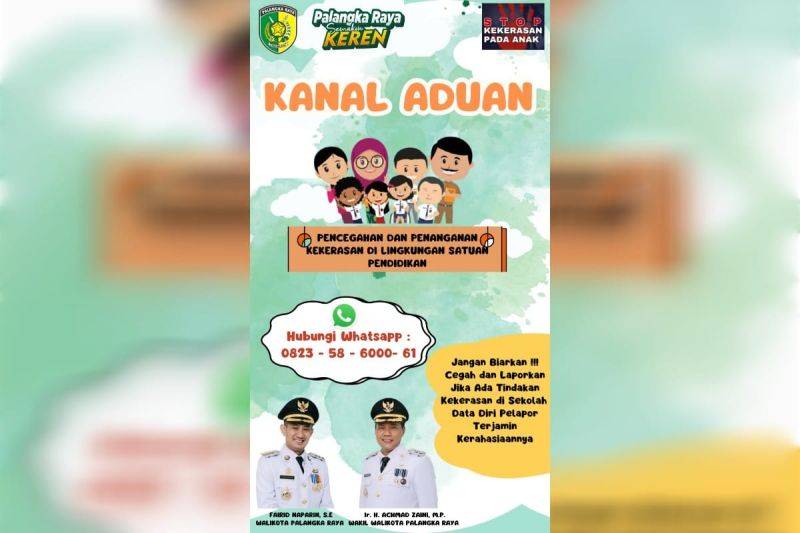 Dinas Pendikan Palangka Raya Sediakan Kanal Aduan Kekerasan di Sekolah