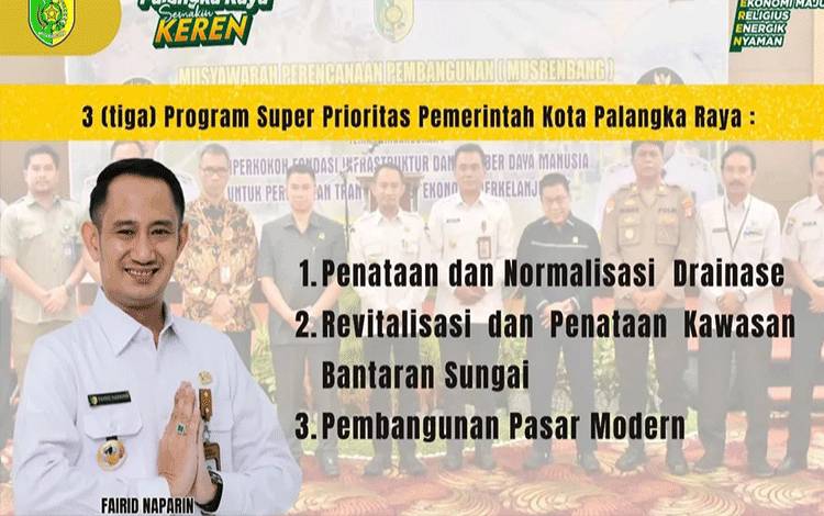 Tiga Program Super Prioritas Pemko Palangka Raya