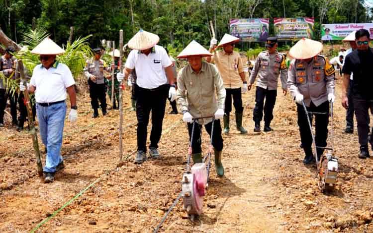 Pj Bupati Barut Ajak Masyarakat Sukseskan Program Ketahanan Pangan Lewat Tanam Jagung
