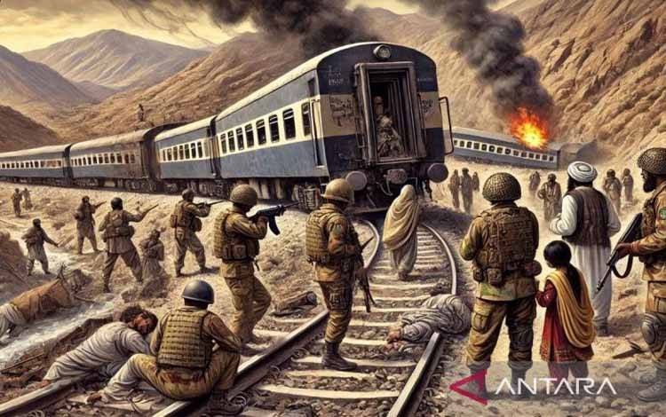 Kelompok militan serang kereta di Pakistan, sandera ratusan penumpang (Foto Ilustrasi Antara Bengkulu/Admin)