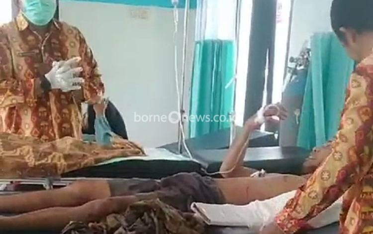 Tangkapan layar salah satu korban pembacokan saat mendapat perawatan medis.