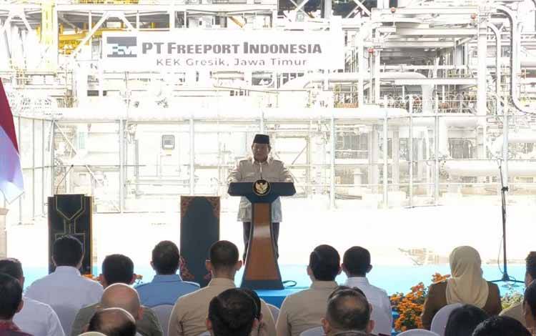 Presiden Prabowo Resmikan Smelter Freeport Indonesia di Gresik