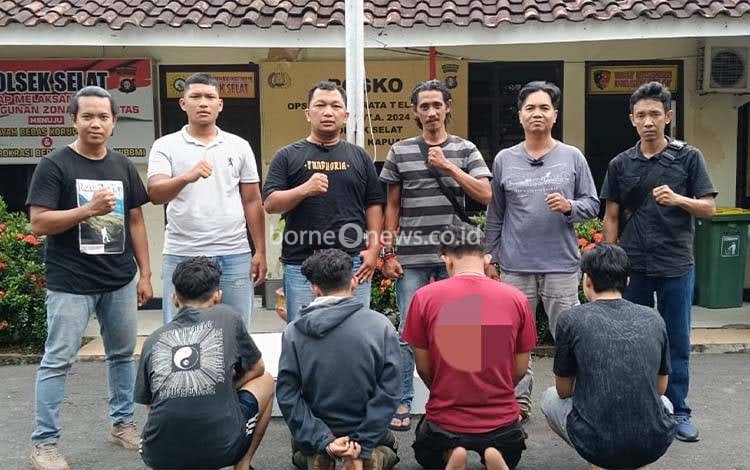 Tim Resmob Polres Kapuas Tangkap Empat Pelaku Pengeroyokan di Taman Raja Bunu