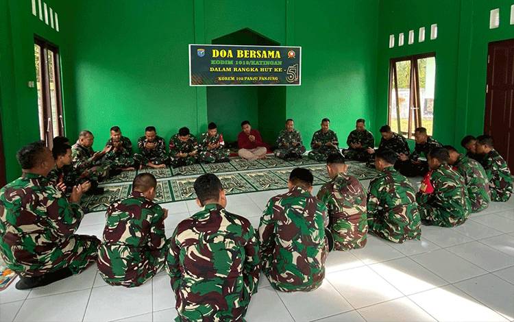 Kodim 1019 Katingan Gelar Doa Bersama Peringati Hari Jadi Korem 102 Panju Panjung