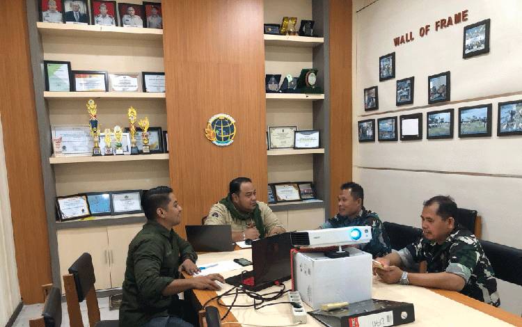 Ini yang Dibahas Saat Pihak Kantor Pertanahan Gumas Bertemu dengan Danramil 1016-06/Kurun