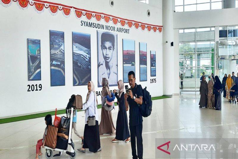 Puncak Arus Mudik di Bandara Syamsudin Noor Capai 12.190 Penumpang