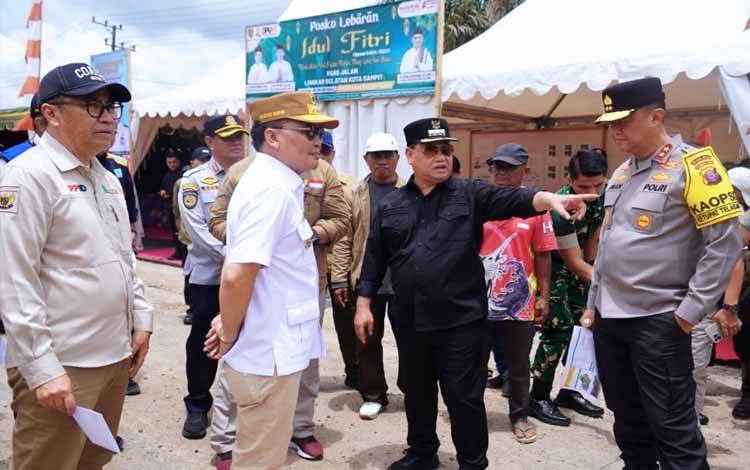 Gubernur Kalteng Tinjau Pastikan Progres Perbaikan Jalan Lingkar Luar Selatan Sampit
