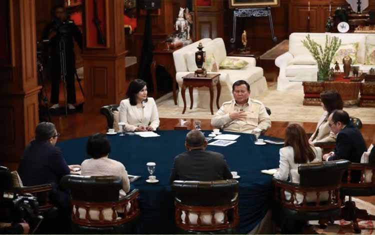 Presiden Prabowo Gelar Dialog dengan 7 Jurnalis Nasional