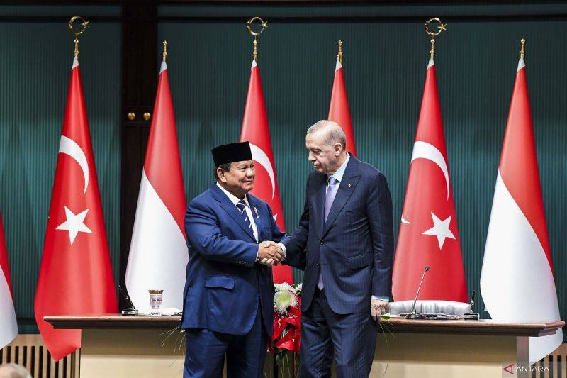 Prabowo Tegaskan RI, Turki Satu Suara soal Palestina, Ukraina, Suriah