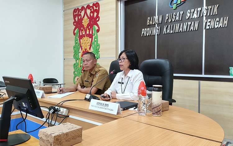 Penyampaian berita resmi statistik Provinsi Kalimantan Tengah. (FOTO: TESTI PRISCILLA)