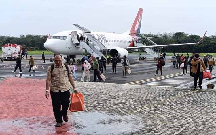 Pergerakan Arus Balik di Bandara H Asan Sampit 5.039 Penumpang