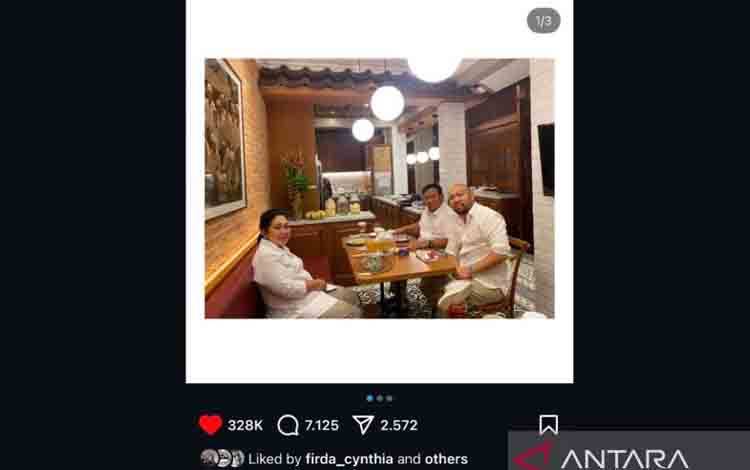 Presiden Prabowo Subianto mengunggah tiga foto dan mengucapkan selamat ulang tahun kepada Titiek Soeharto lewat akun instagram pribadi Presiden @prabowo pada sela-sela kegiatannya di Amman, Yordania, Senin (14/4/2025). ANTARA/HO-Tangkapan layar Instagram @prabowo.