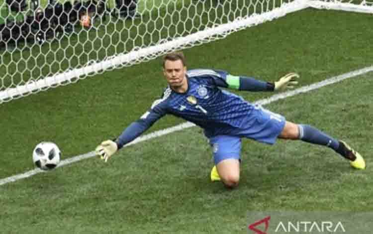 Penjaga gawang Timnas Jerman dan Bayern Muenchen Manuel Neuer. (ANTARA/AFP/Mladen ANTONOV/aa.)