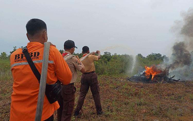 Pemkab Kotim Gelar Simulasi Karhutla di Hari Kesiapsiagaan Bencana