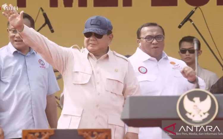 Presiden Hadiri May Day di Monas dan Temui Langsung Ratusan Ribu Buruh