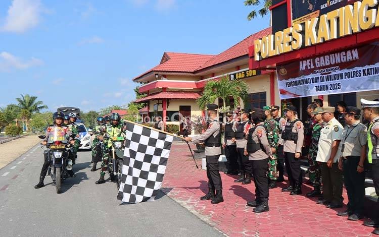 Polres Katingan Apel Gabungan di Hari Buruh Internasional