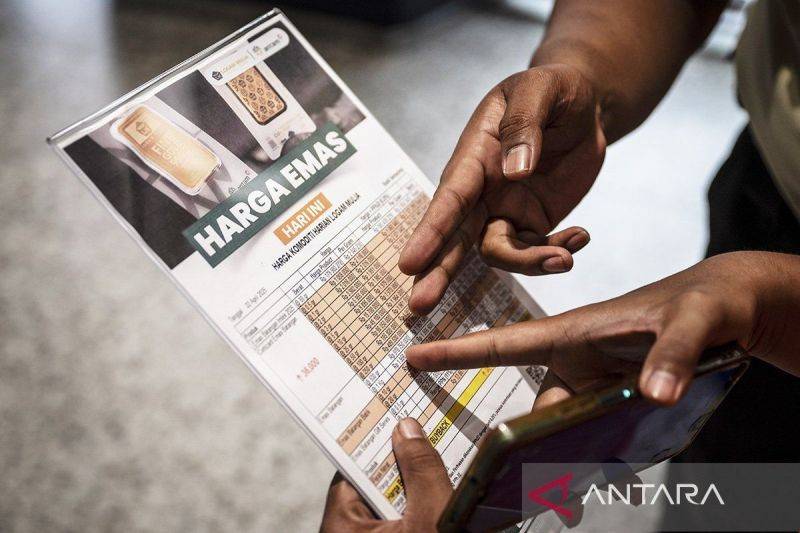 Harga Emas di Pegadaian Kembali Anjlok pada Sabtu