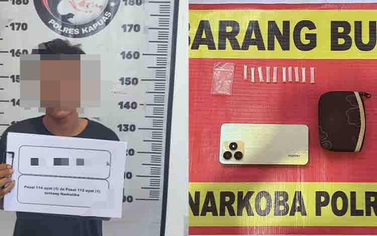 Simpan Sabu, Seorang Pemuda Ditangkap Satresnarkoba Polres Kapuas