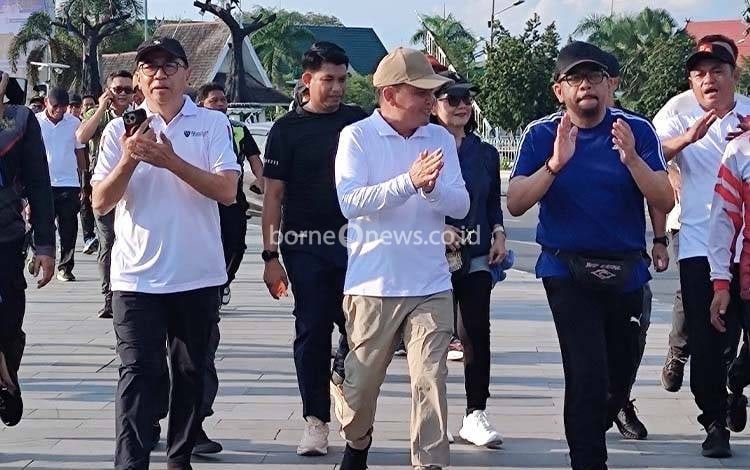 Gubernur Kalteng dan Insan Pers Joging Bareng, Bangun Silaturahmi dan Samakan Persepsi