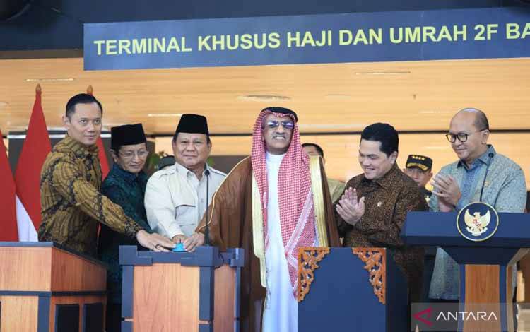 Prabowo Puji Kolaborasi Revitalisasi Terminal Haji dan Umroh Soetta