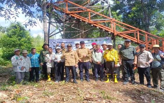 Bupati Pulang Pisau Kunjungi dan Tanam Pohon di Hutan Desa Gohong