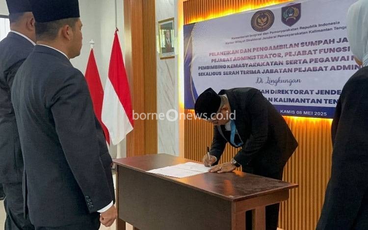 Leonard Silalahi dan Theo Adrianus Resmi Emban Jabatan Baru di Ditjenpas Kalteng